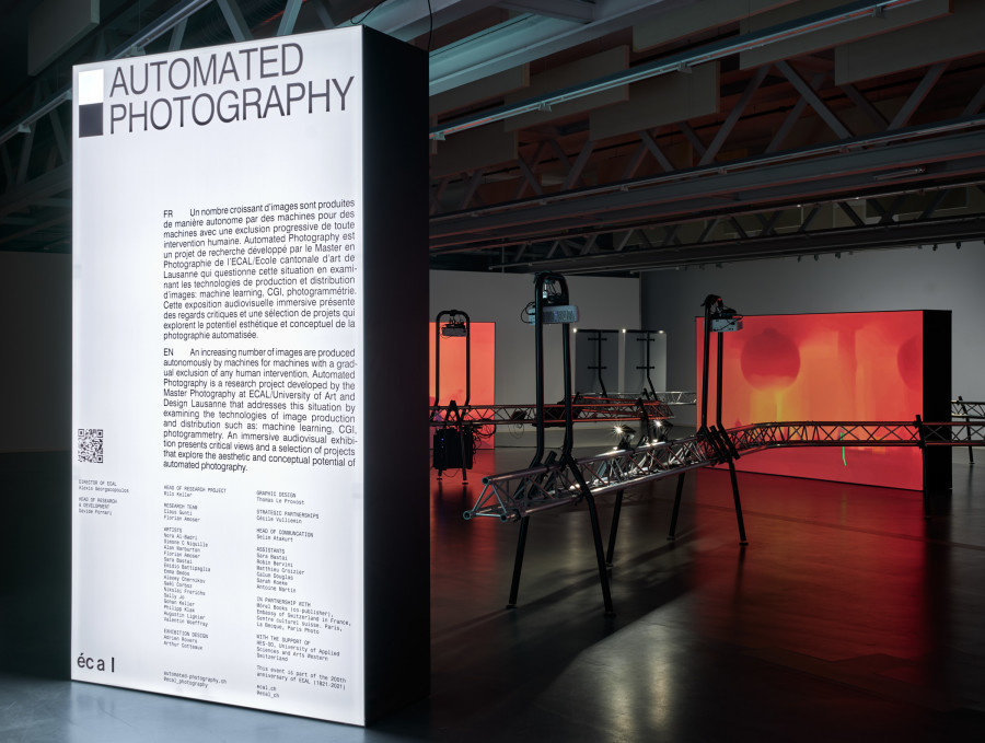 Installation view, Automated Photography, Galerie l’elac, 2022. Image: © ECAL/Florian Amoser.