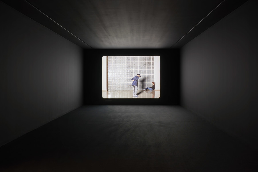 Diego Marcon, Monelle, 2017, installation view, in: Diego Marcon, Have You Checked the Children, Kunsthalle Basel, 2023, photo: Philipp Hänger / Kunsthalle Basel
