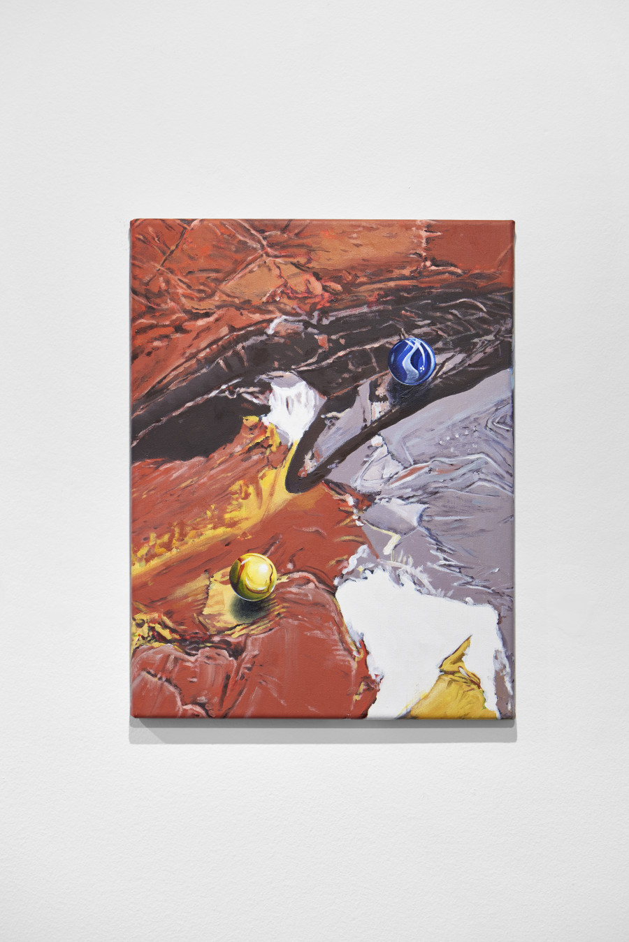 Mathieu Dafflon, Ester’s marbles, 2022. Oil on canvas, 42 x 32 cm, (Ref. DAF010205). Photo: by Philipp Hänger