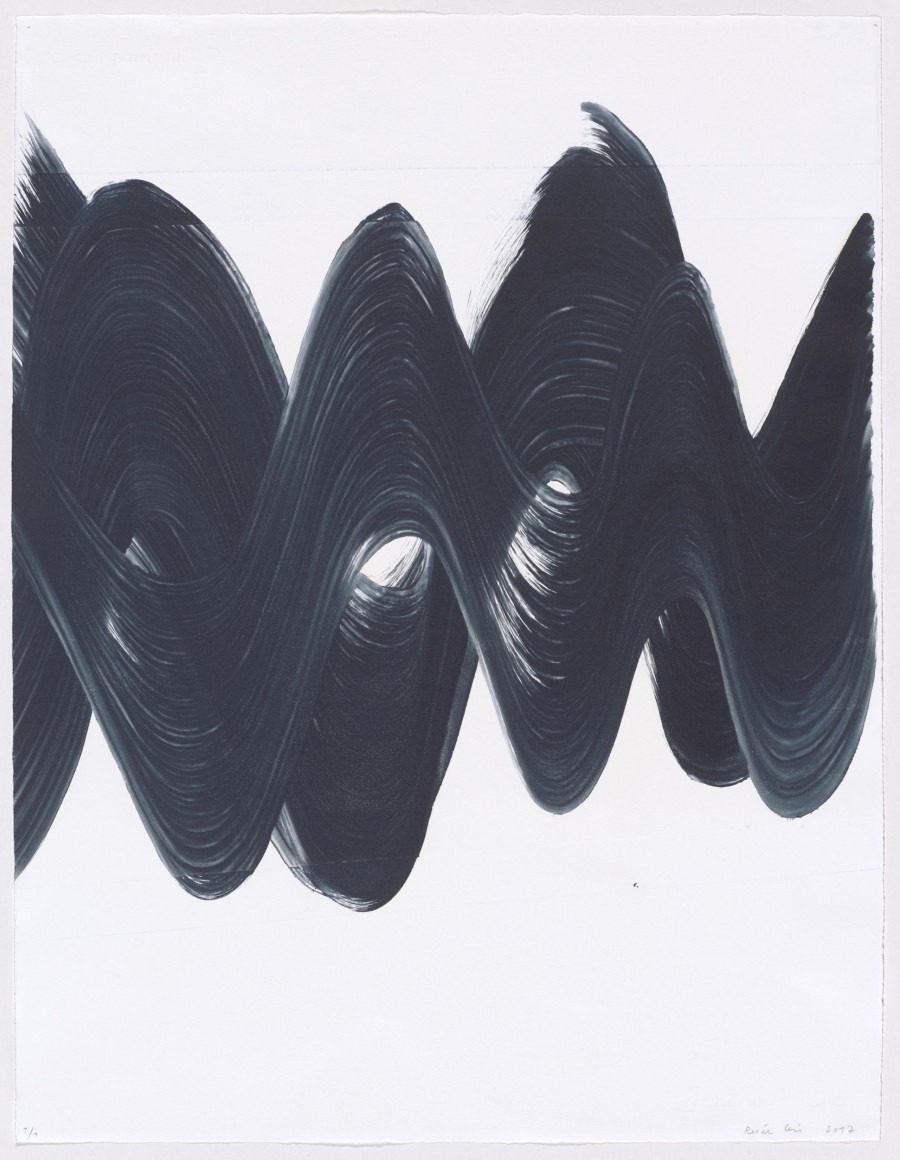 P 10, Renée Levi, 2017, Monotypie mit Plexiglas auf Velin (Johannot); Druck: Michael Woolworth, Paris, Blatt: 65.5 x 50.3 cm, Inv. 2018.19, Creditline: Kunstmuseum Basel- Geschenk der Künstlerin, Photo Credit: Kunstmuseum Basel Martin P. Bühler