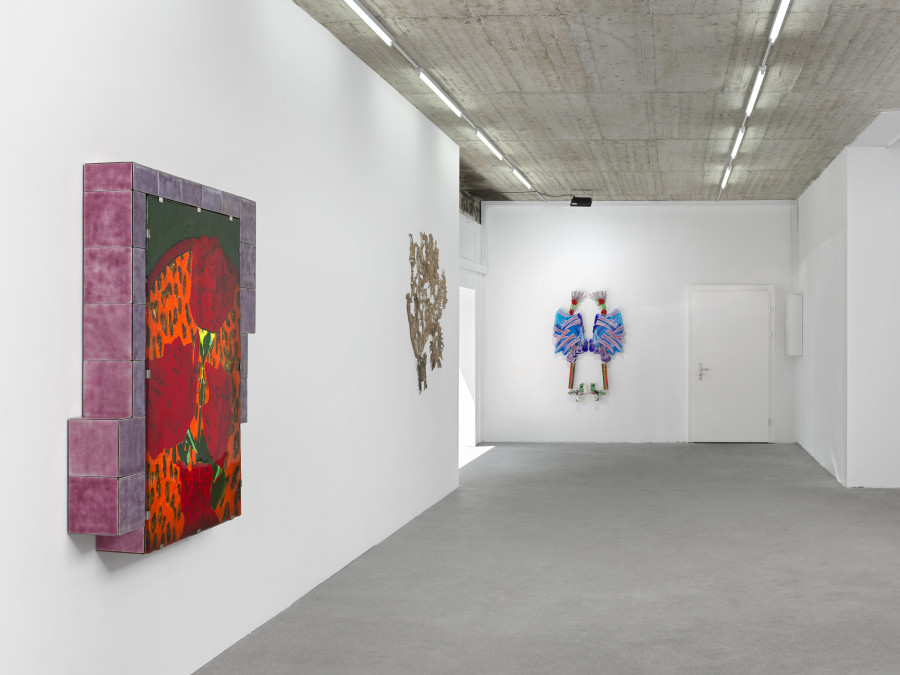 Installation view, Ida Ekblad, Septic Sun, Karma International, Zurich, 2025. Photo: Annik Wetter