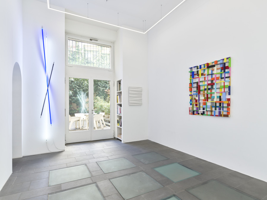 Exhibition view, Christian Herdeg & Beat Zoderer, Double Treat, galerie lange + pult, Zürich, 2025. Photo credit: Felix Jungo
