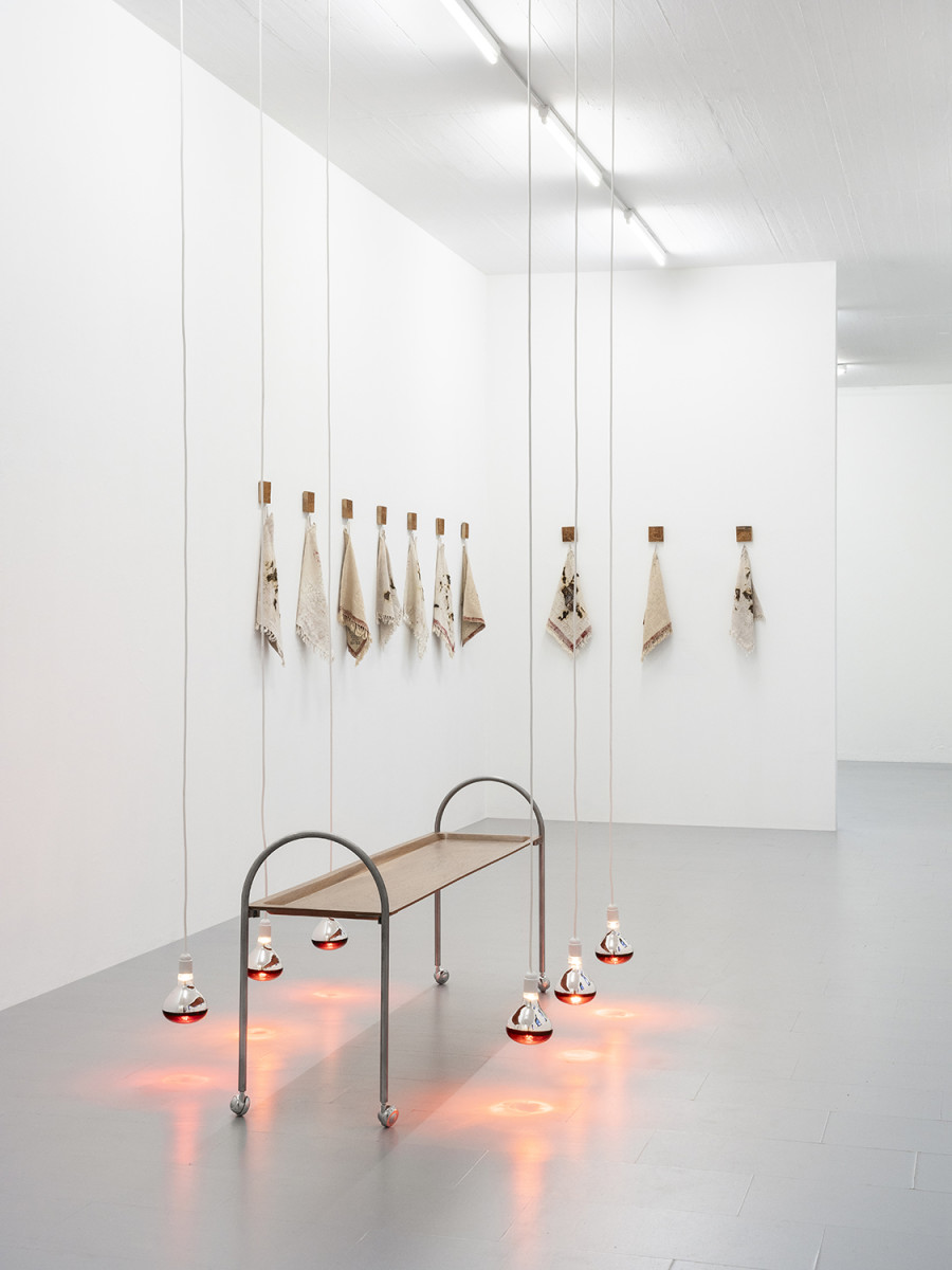 Gulp, installation view at La Rada, Locarno, 2023. Courtesy of the artists and La Rada, Locarno. Photography by Riccardo Giancola