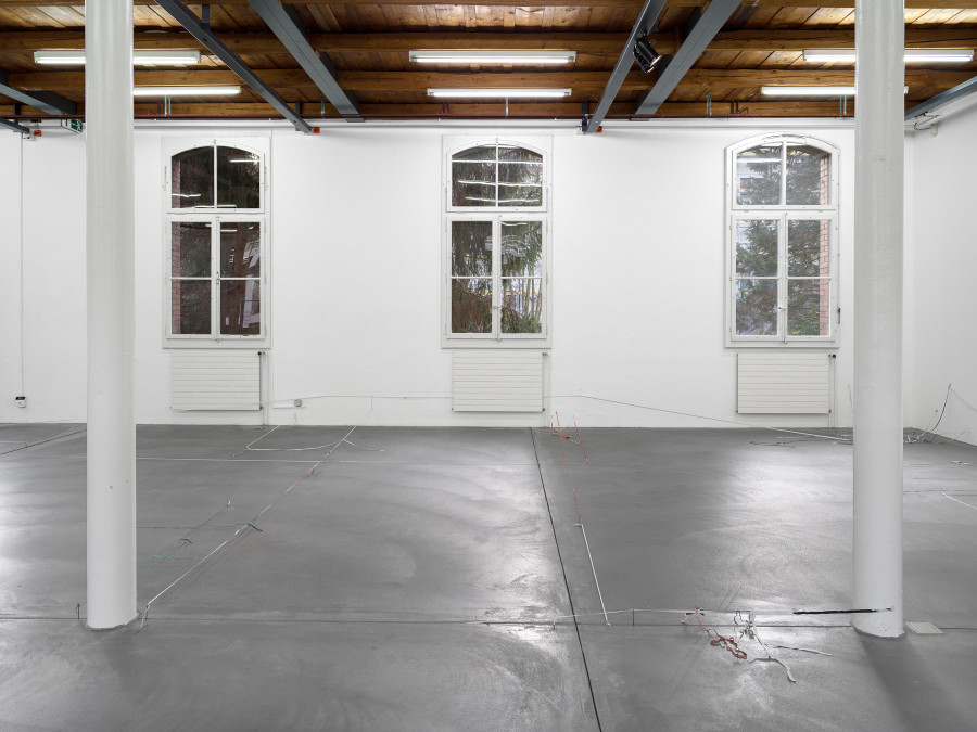 Olga Balema, The bizarre space of complex numbers, installation view, Kunsthalle Friart Fribourg, 2025. Photo: Cedric Mussano