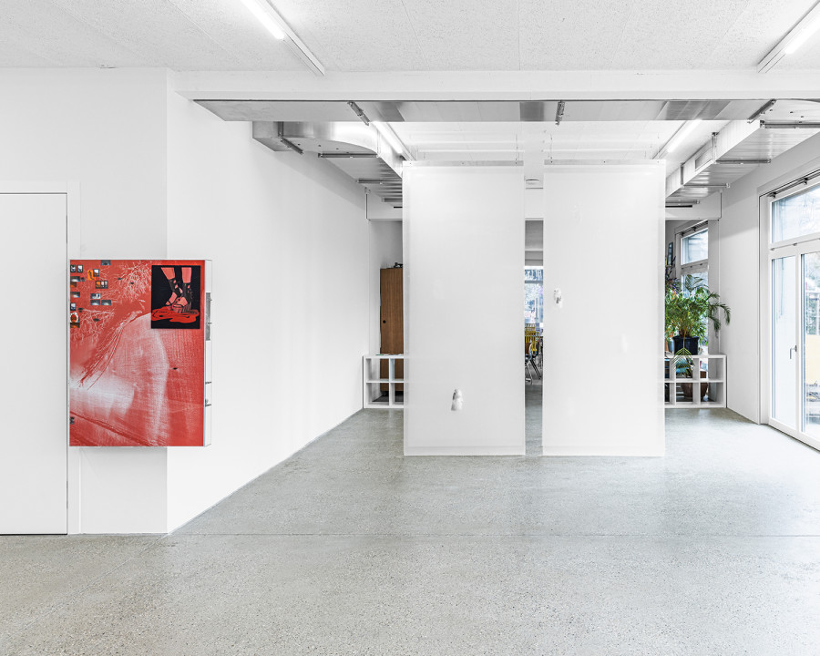 Exhibition view « Version Cue », Niels Trannois, CALM – Centre d’Art La Meute, Lausanne, Switzerland, 2025 / Photo: Théo Dufloo / Courtesy of the artist.