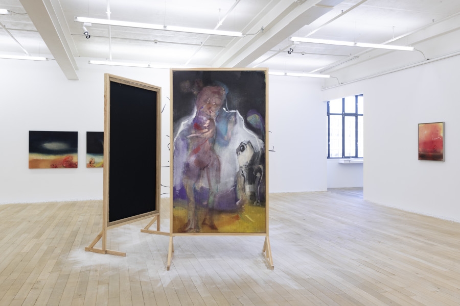 Installation view, Leiko Ikemura, Cosmic Mom, Galerie Peter Kilchmann, 2024.