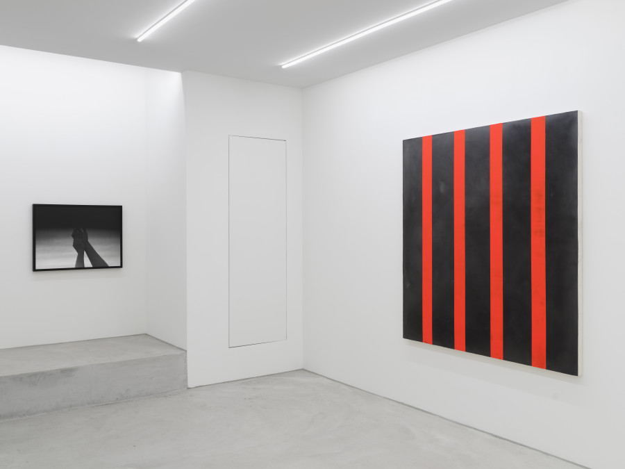Installation view, Elegiac, Sarah Brahim, David Lindsay and Sophie Reinhold. Galerie Philippzollinger, 2024.