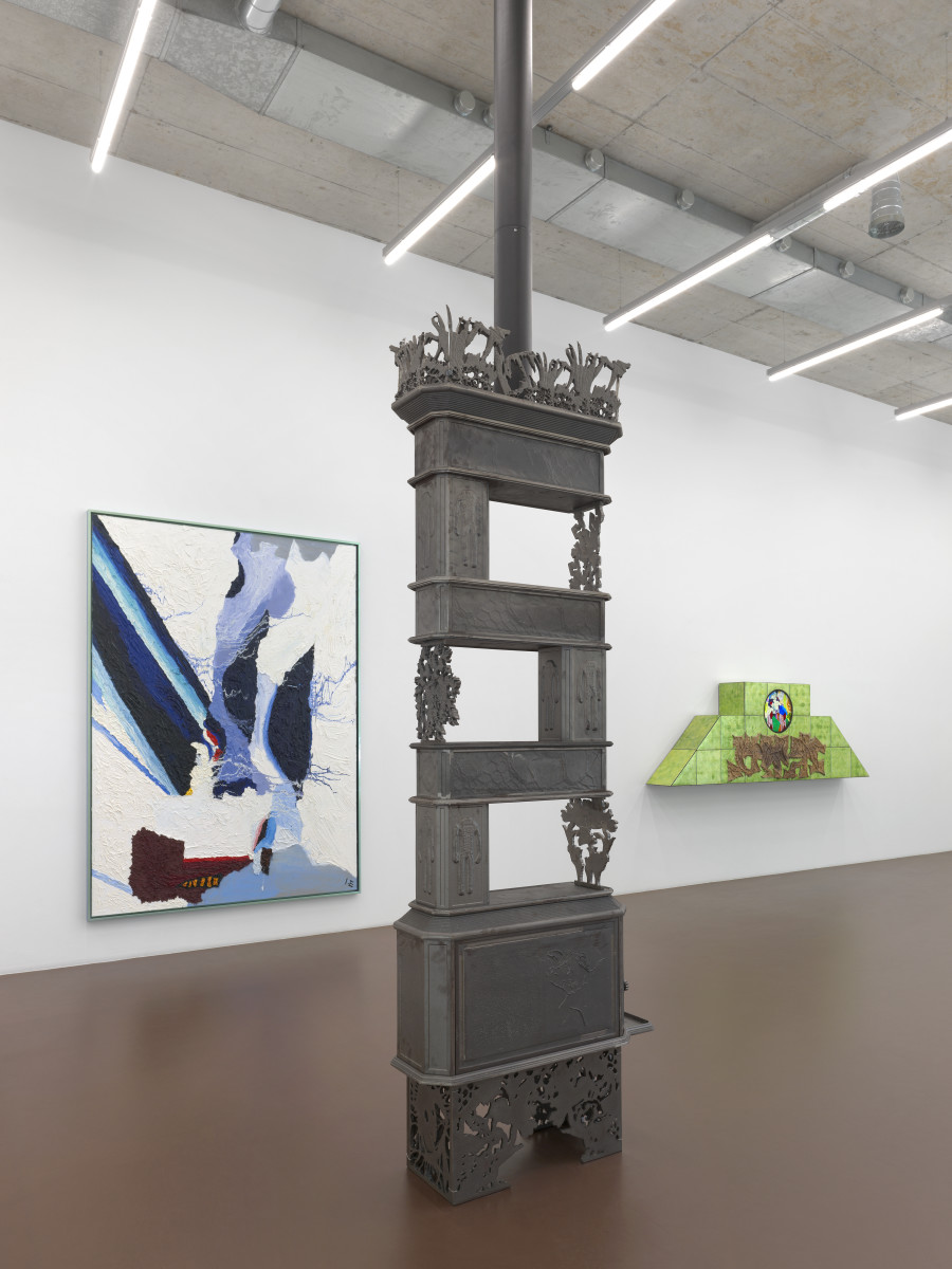 Installation view, Ida Ekblad, Septic Sun, Karma International, Zurich, 2025. Photo: Annik Wetter