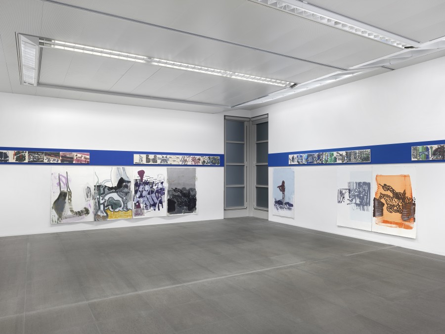 Installation view Amy Sillman. Oh, Clock!, Kunstmuseum Bern, 2024, photo: © Annik Wetter