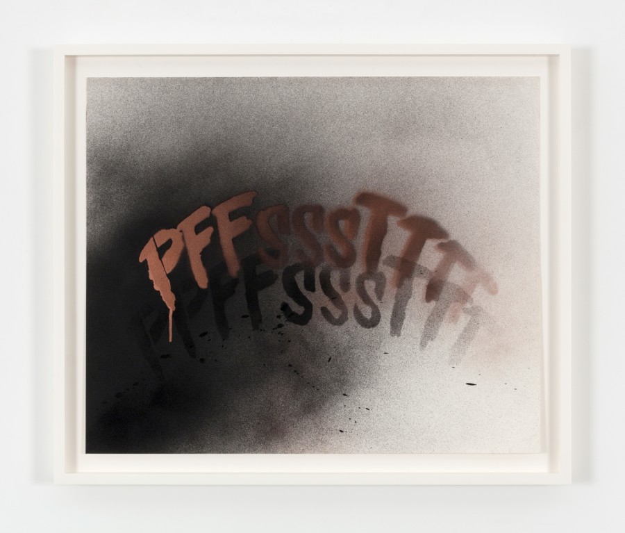 Copper Spray, Christian Marclay, 2014, Sprühfarbe, Blatt: 50.8 x 61.3 cm, Inv. 2015.53, Creditline: Kunstmuseum Basel- Ankauf, Photo Credit: Kunstmuseum Basel Martin P. Bühler