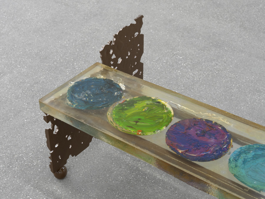 Installation view, Ida Ekblad, Septic Sun, Karma International, Zurich, 2025. Photo: Annik Wetter