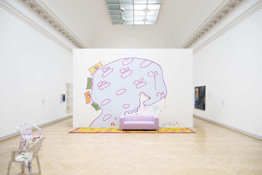 Exhibition view Burning Down the House: Rethinking Family, Kunstmuseum St. Gallen, June 1 to September 8, 2024 © Kunstmuseum St. Gallen, photo: Sebastian Stadler