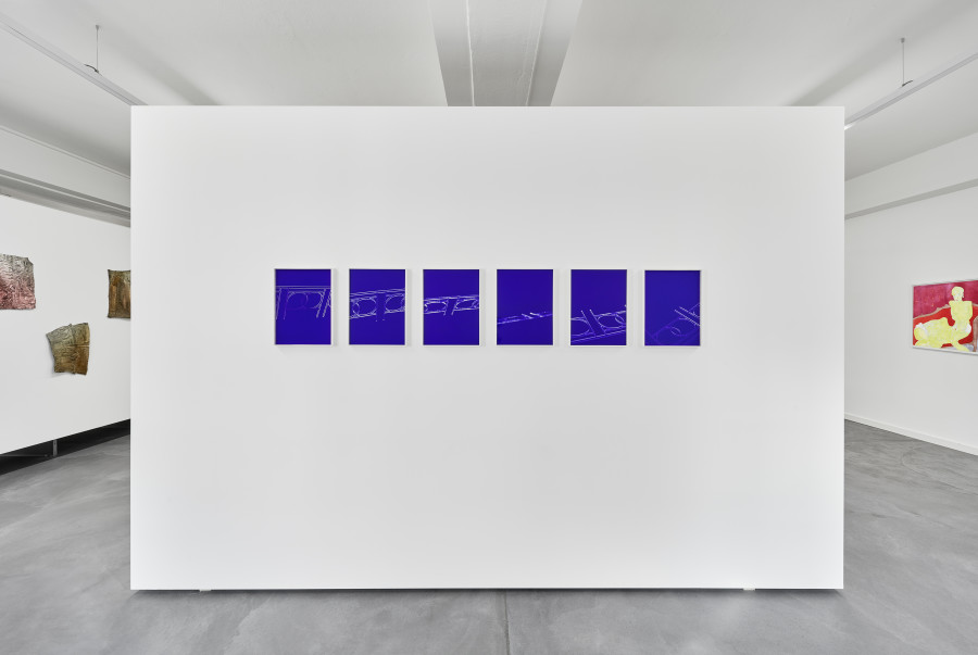 Installation view Edition VFO, Noha Mokhtar, Saadiya (7-12), 2023, photogram, 40 x 30 cm each. Photography: Bernhard Strauss