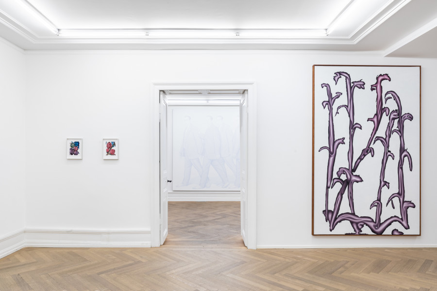 Exhibition view, Albrecht Schnider, at the garden’s Border, Mai 36 Galerie, 2023. Photo credits: Peter Baracchi