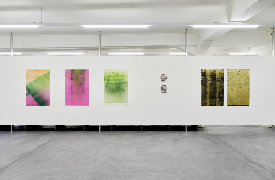 Installation view, monotypes shift, Part II, Edition VFO, 2023-2024. Photo credit: Bernhard Strauss