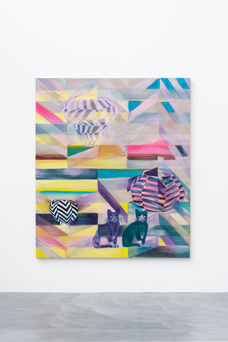 Athene Galiciadis, Stillleben (Gespaltene Persönlichkeit), 2021, Oil and acrylic on canvas, 200 x 170 cm. Photo: Andreas Zimmermann