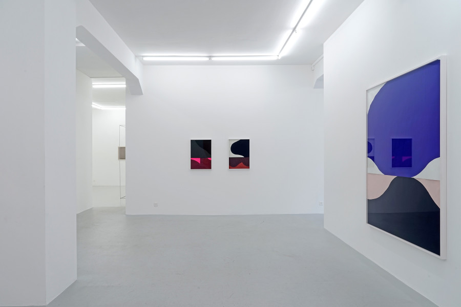 Exhibition view, Mirjam Blanka Inauen, A Beautiful Blue Substance Flows Into Me, Lullin + Ferrari, 2023.