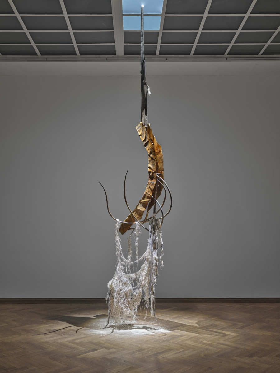 Dominique White, some of us did not die, 2026, installation view, in: Dominique White, All Great Powers Collapse from the Centre, Kunsthalle Basel, 2026, photo: Philipp Hänger / Kunsthalle Basel