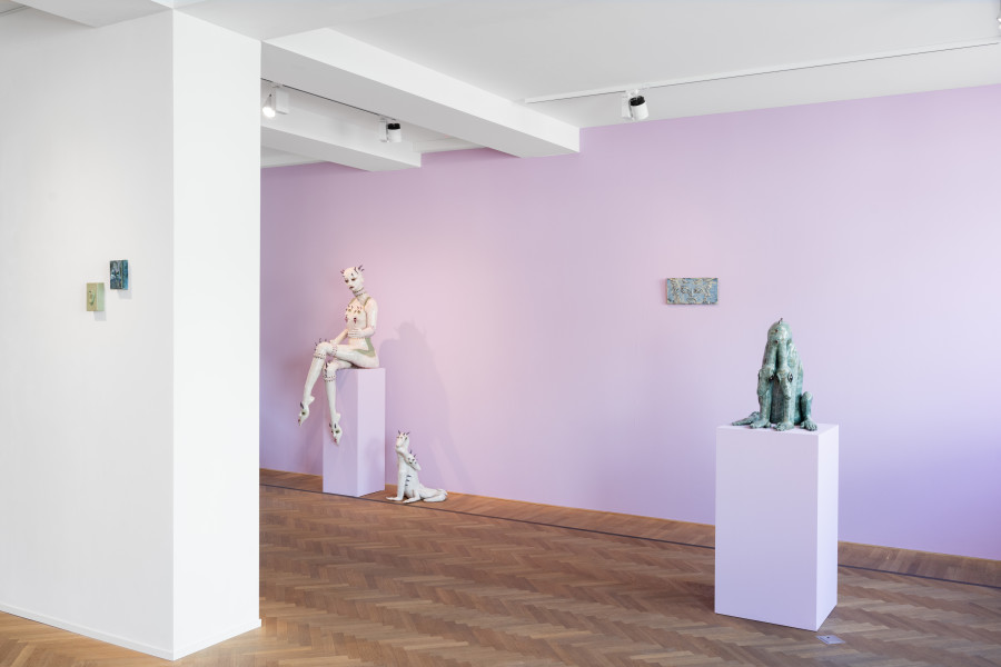 Installation view of Becky Tucker, 'The Quarry', 2025, Galerie Fabian Lang, Zürich. Credit: Courtesy of the artist and Galerie Fabian Lang. Copyright: © Fabian Lang