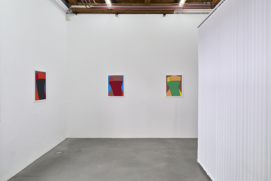 Installation view, Azize Ferizi, Spring / Summer 25 , Kunsthalle Friart Fribourg, 2025. Photo: Guillaume Python. Courtesy of the artist and Kunsthalle Friart Fribourg