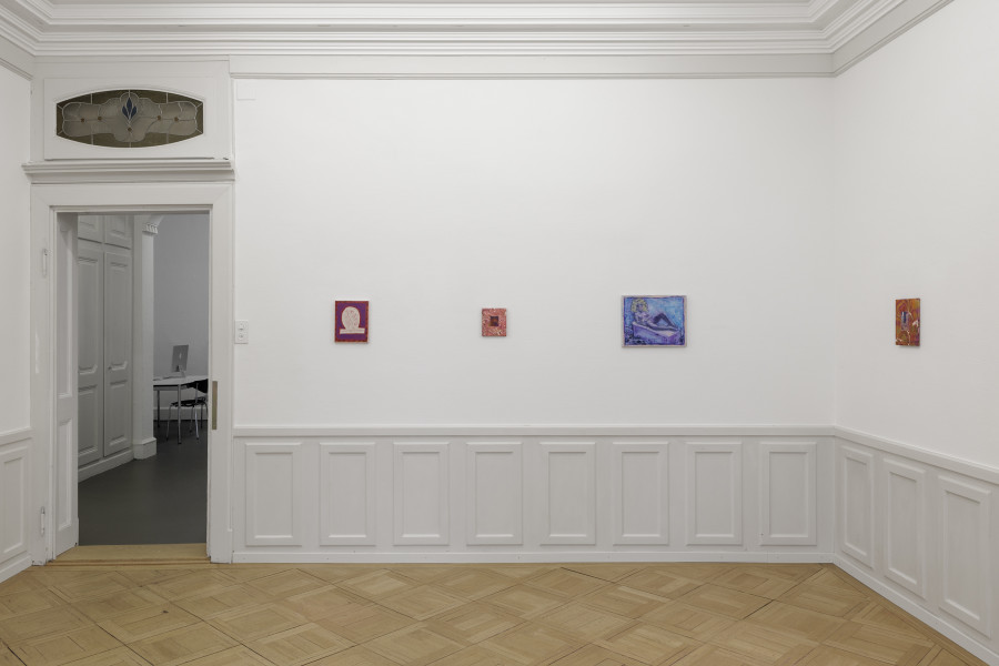 Exhibition view, Cosima zu Knyphausen, Homo Hobby, Galerie Oskar Weiss, Zürich, 2025. Photo credit: Gina Folly