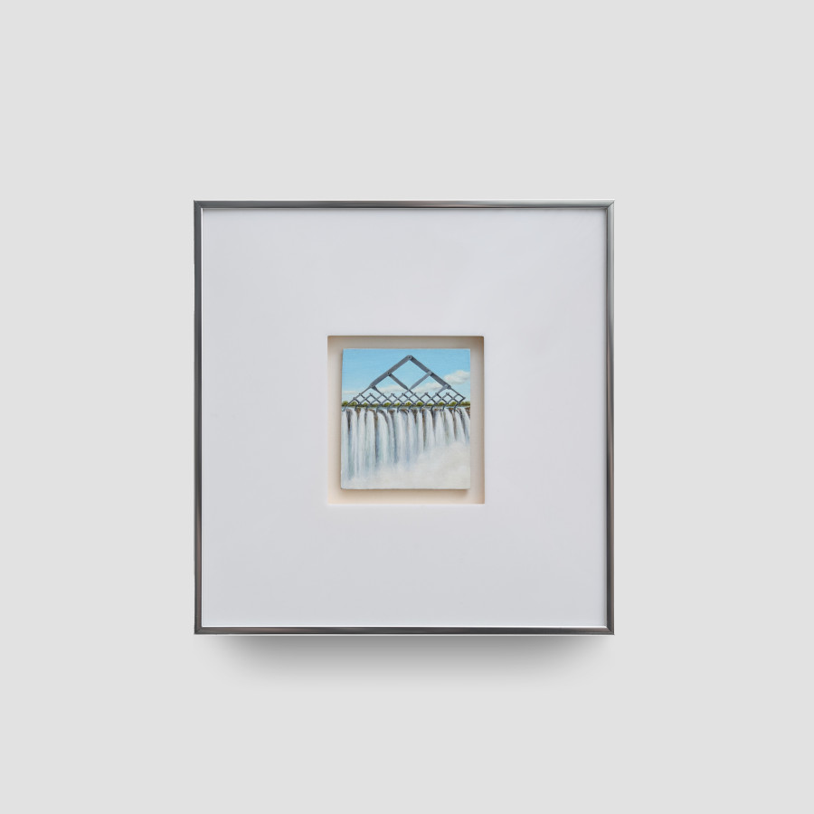 Fanny Brennan, Falling Through, 1990-92. Oil on gesso panel. 6,98 × 6,35 cm. Photo credit: Philipp Rupp