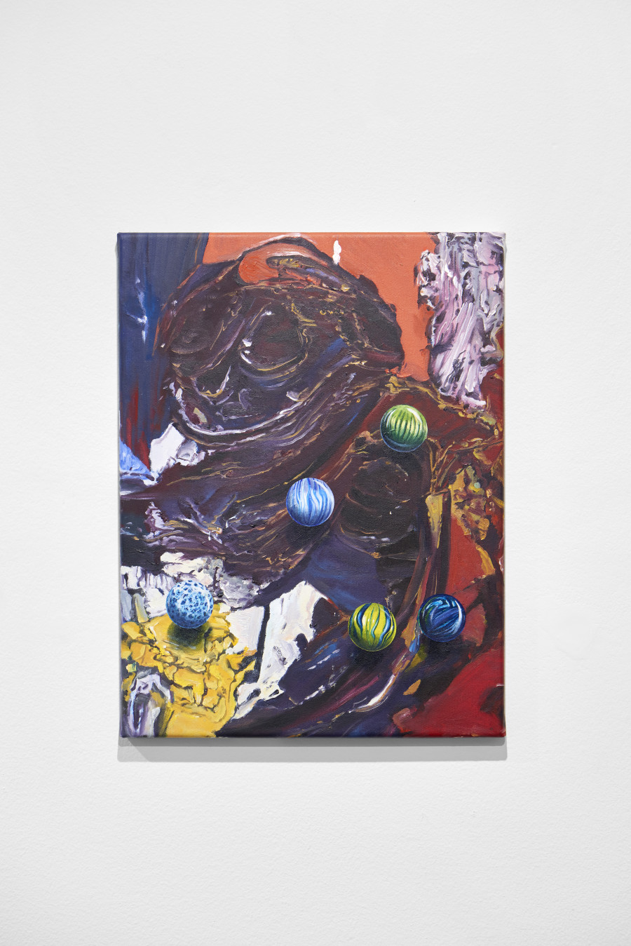 Mathieu Dafflon, Francesca’s marbles, 2022. Oil on canvas, 42 x 32 cm, (Ref. DAF010209). Photo: by Philipp Hänger