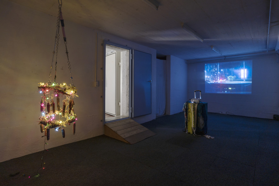 Confessions on sparkling hill, Alison Yip & Tiziana La Melia, Exhibition view, 2023, Damien & The Love Guru, Zürich, Photo: Claude Barrault. Courtesy the artists and Damien & The Love Guru, Brussels/Zürich.