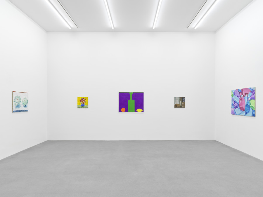 Installation view, Jean-Frédéric Schnyder, ŒL AUF LEINWAND, Galerie Eva Presenhuber, Zurich, Waldmannstrasse, 2024. © Jean-Frédéric Schnyder. Courtesy the artist and Galerie Eva Presenhuber, Zurich / Vienna. Photo: Stefan Altenburger Photography, Zürich