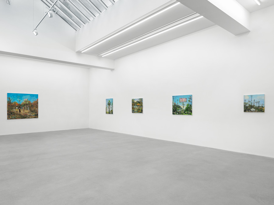 Installation view, Verne Dawson, Fête Galante, Galerie Eva Presenhuber, Zurich, Waldmannstrasse, 2023 © Verne Dawson Courtesy the artist and Galerie Eva Presenhuber, Zurich / New York / Vienna Photo: Stefan Altenburger Photography, Zürich