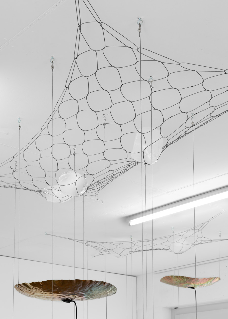 Exhibition view, Courants soniques, Lisa Mazenauer & Emilie Moor, Espace 3353, 2024. Photo credit: Thea Giglio