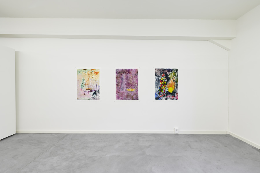 Installation view, monotypes shift, Part II, Edition VFO, 2023-2024. Photo credit: Bernhard Strauss