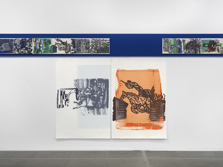 Installation view Amy Sillman. Oh, Clock!, Kunstmuseum Bern, 2024, photo: © Annik Wetter
