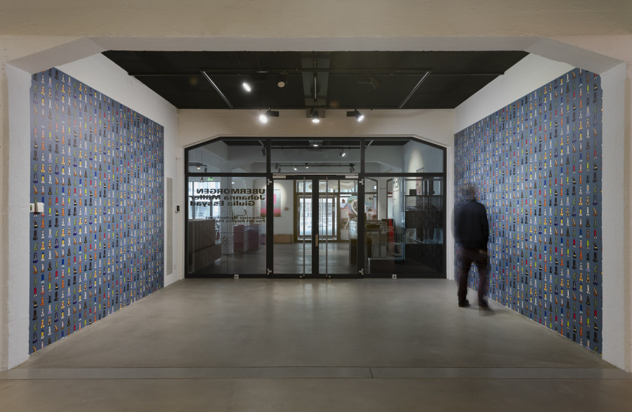 UBERMORGEN, The Dicks, 2021, Exhibition view «UBERMORGEN, Johanna Müller, Giulia Essyad. Swiss Media Art – Pax Art Awards 2023», 2024, HEK, photo: Franz Wamhof