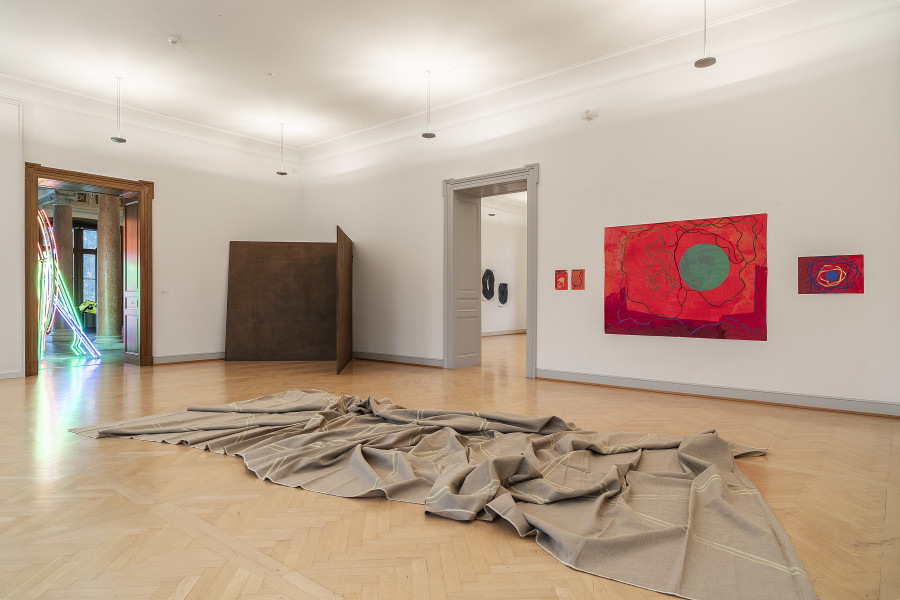 Heimspiel 2021, Installationsansicht, Kunstmuseum St.Gallen, Foto: Anna-Tina Eberhard